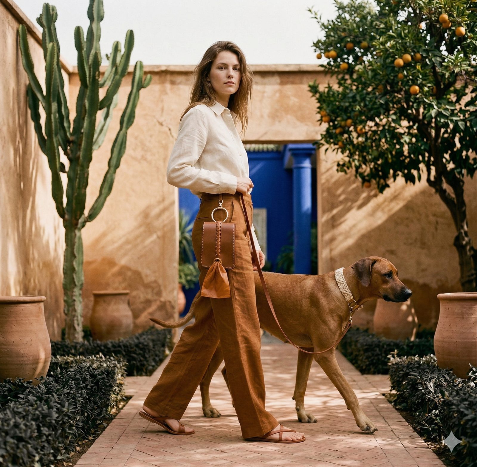 Zoé crossbody bag — tropical walkway